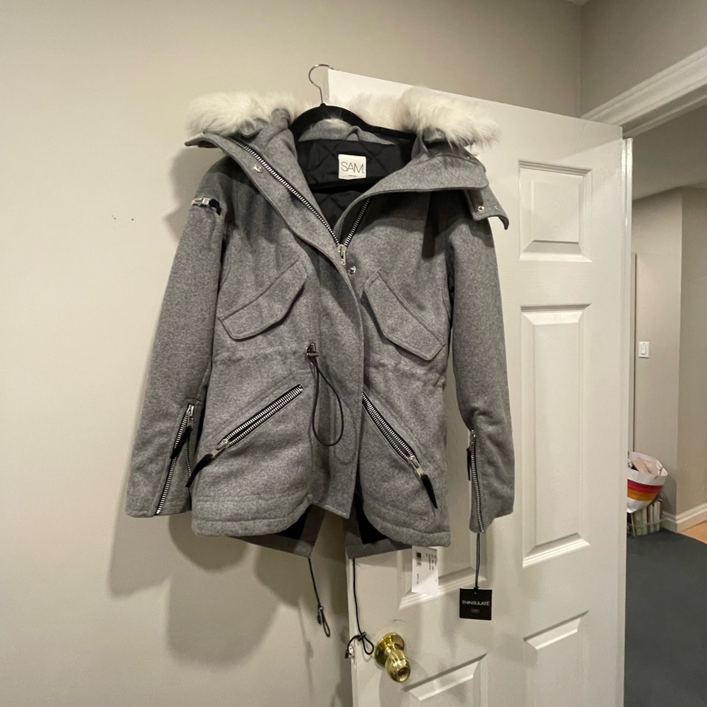 SAM NYC GREY WOOL JACKET-NWT